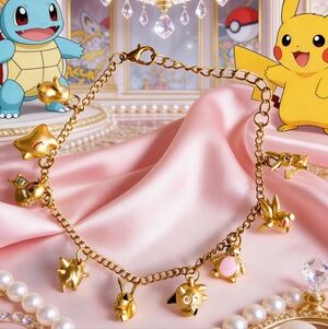 24K Gold Pokémon Charm Bracelet Luxury Collector Edition